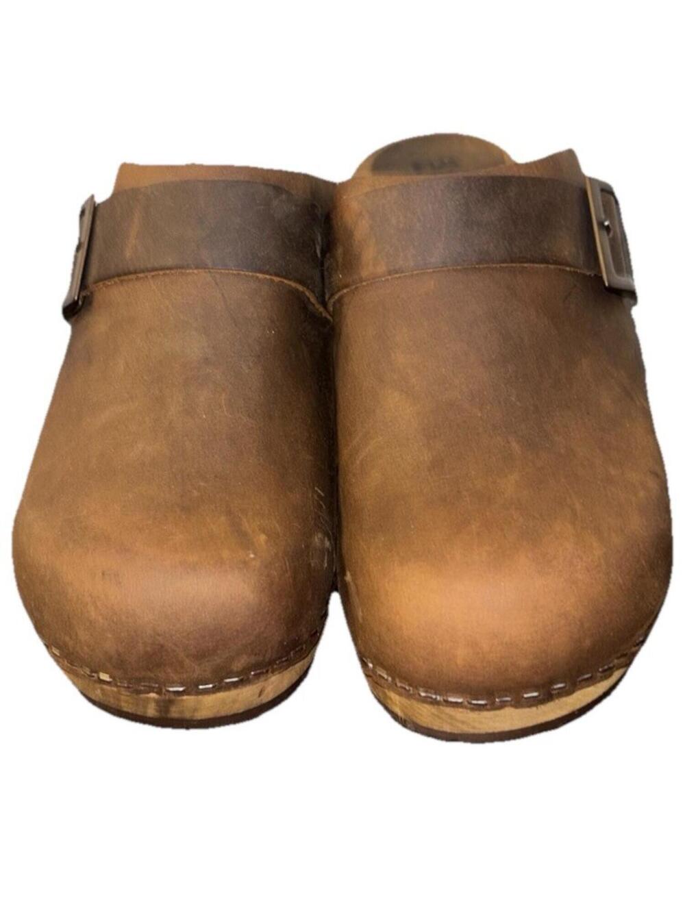 Sanita The Original Danish Clogs Slip On Brown Leather size 42 - Picture 2 of 9